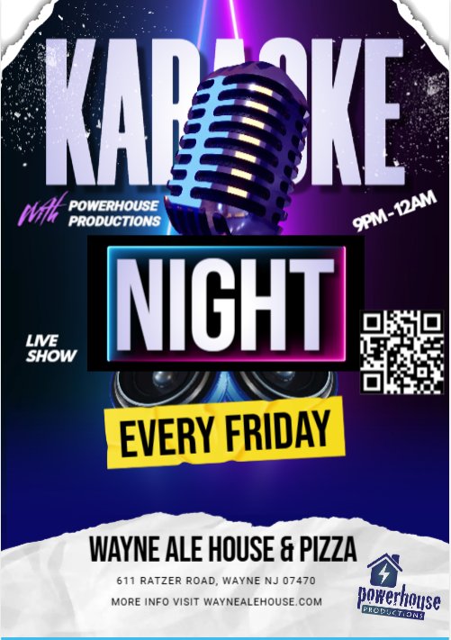 Karaoke every Friday at Wayne Ale House NJ